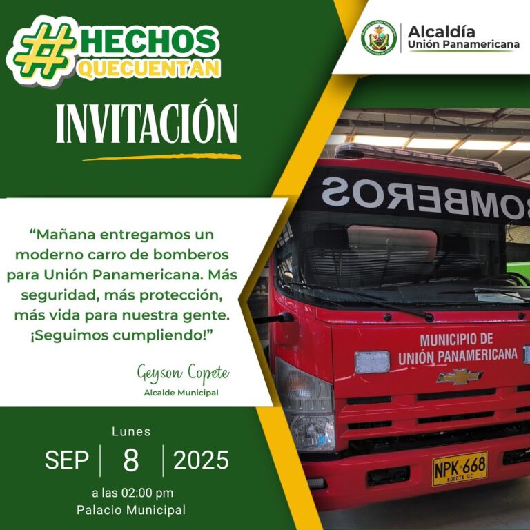 Alcalde de Unión Panamericana entregará un moderno y nuevo carro de bomberos