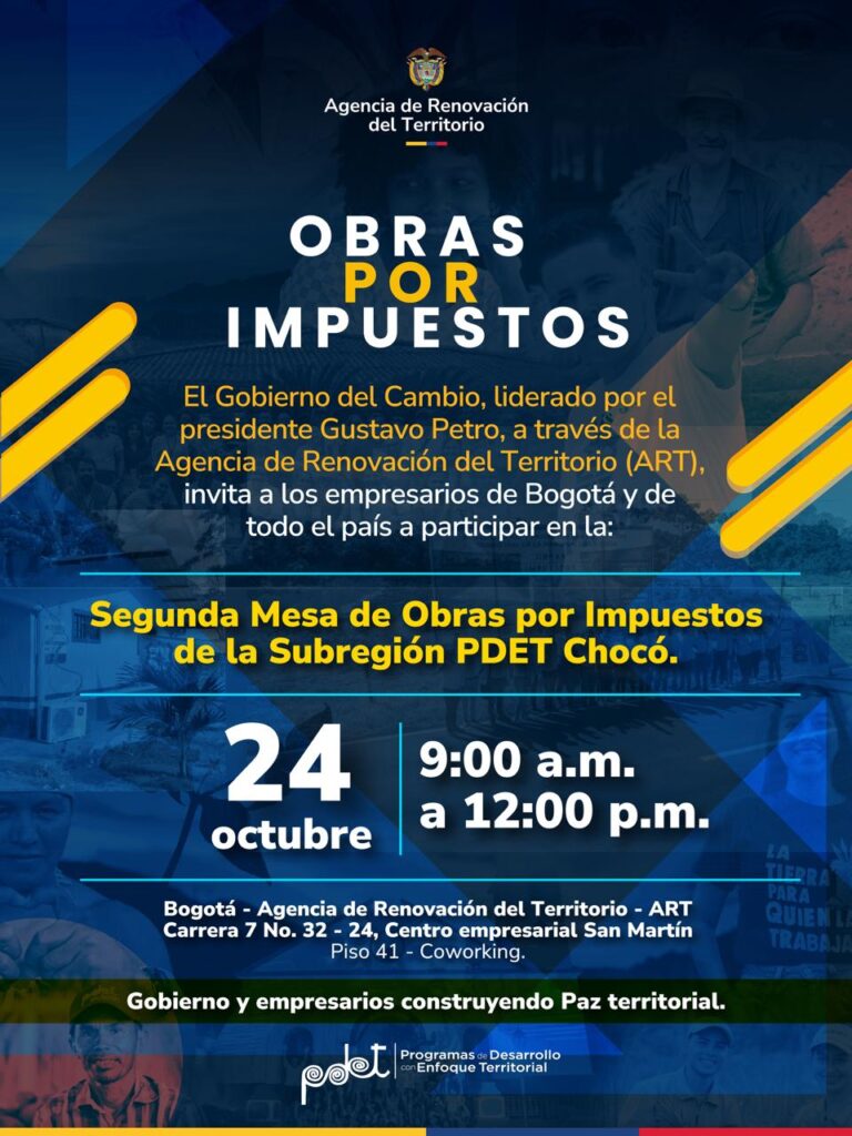 Gobierno del Cambio y empresarios construyen paz territorial con Obras por Impuestos para la subregión PDETE y ZOMAC