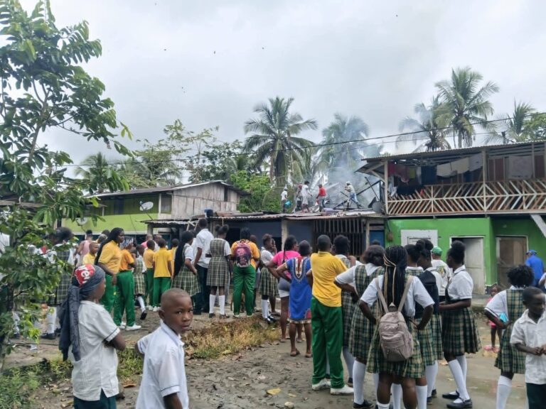 Voraz incendio consume la vivienda del profesor Carlos Martínez en Bebedó