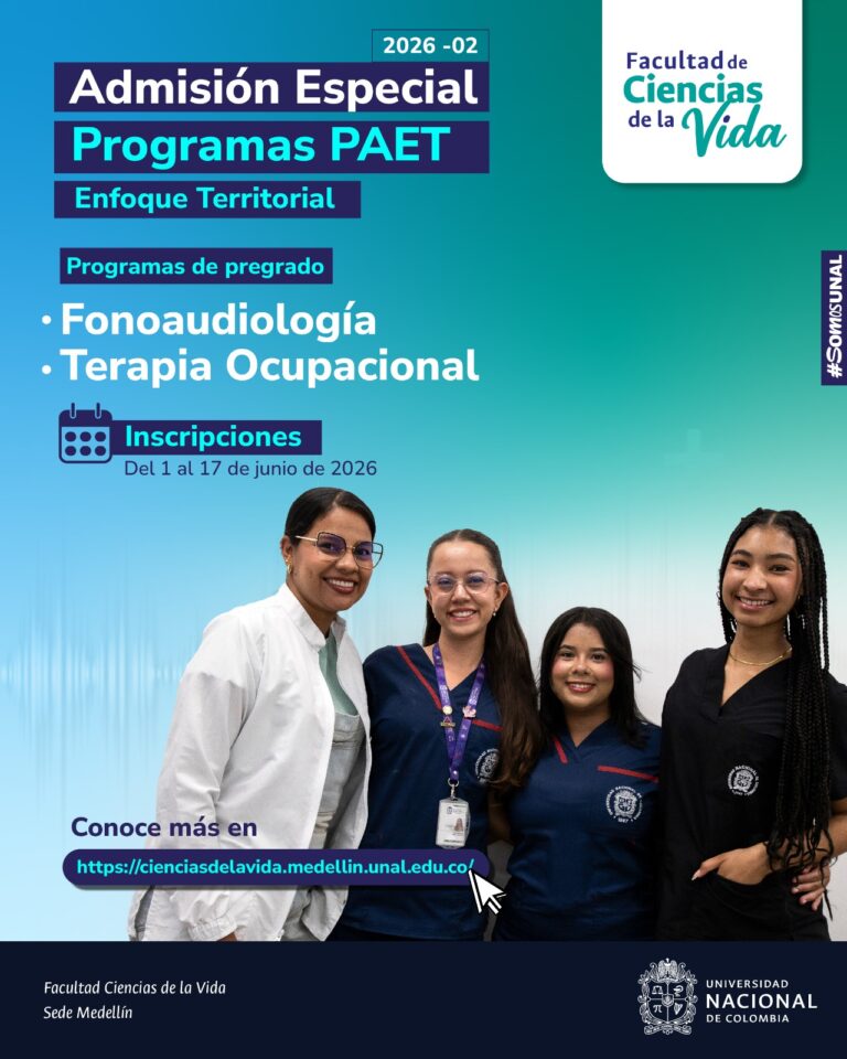 ¡Atención Chocó! La Universidad Nacional abre becas y cupos especiales para estudiar Fonoaudiología y Terapia Ocupacional en Medellín
